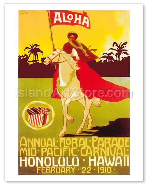 Annual Floral Parade, Mid Pacific Carnival - Poster by M. Mist