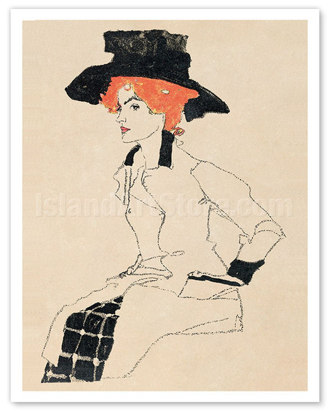 Portrait of a Woman - c. 1910 - Poster by Egon Schiele
