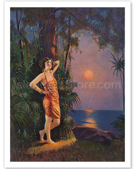 Hawaiian Pin-up Girl - Poster by L. Goddard