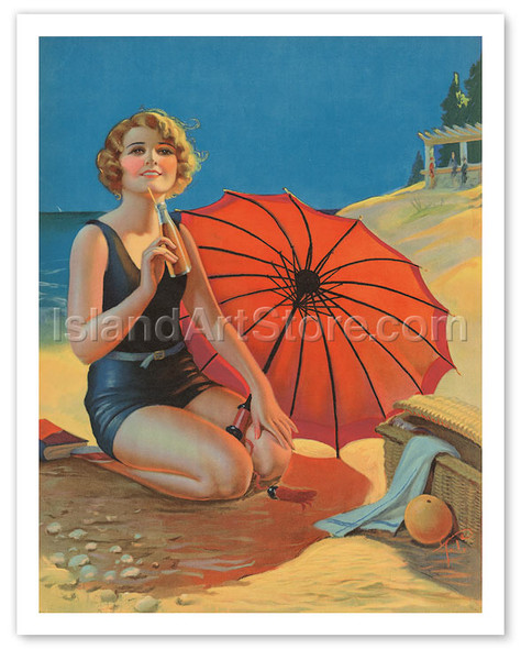 Inviting, Pin Up Girl - Poster by Gene Pressler
