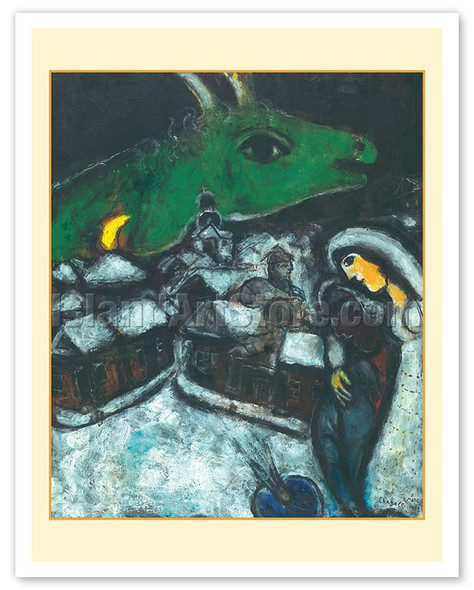 The Green Night - c. 1952 - Poster by Marc Chagall
