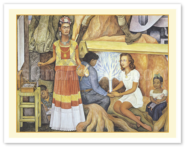 Pan American Unity Mural (Detail Panel 3 Bottom) - c. 1940 - Poster by Diego Rivera