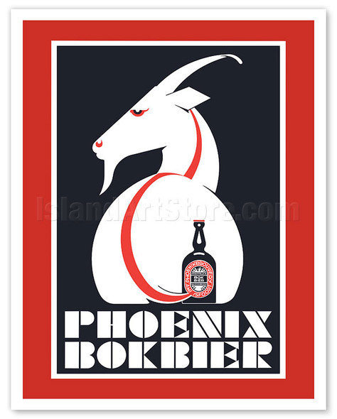 Phoenix Bokbier - Dutch Lager Beer - c. 1930 - Poster by Nicolaas Petrus de Koo