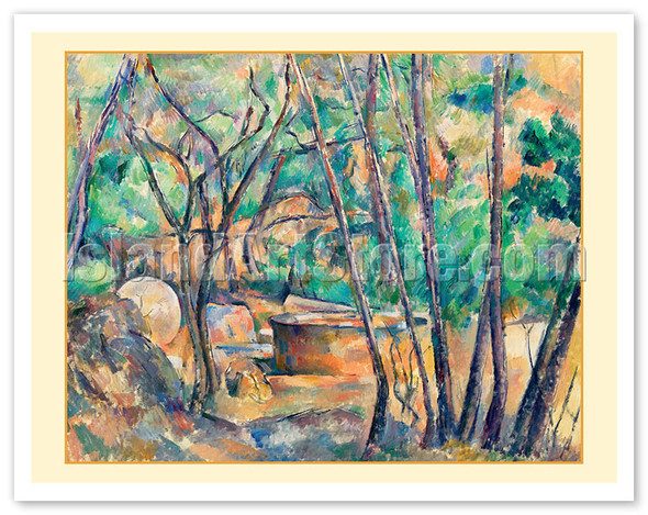 Millstone and Cistern under Trees (La Meule et Citerne en Sous-Bois) - c. 1892 - Poster by Paul Cézanne