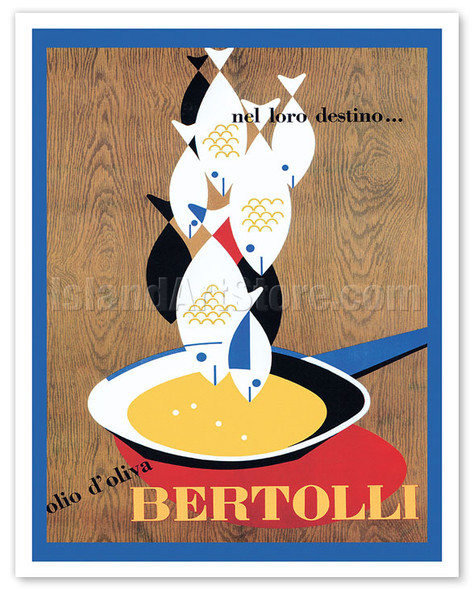 Bertolli Olive Oil (Olio d’Oliva) Nel Loro Destino - c. 1953 - Poster by Erberto Carboni