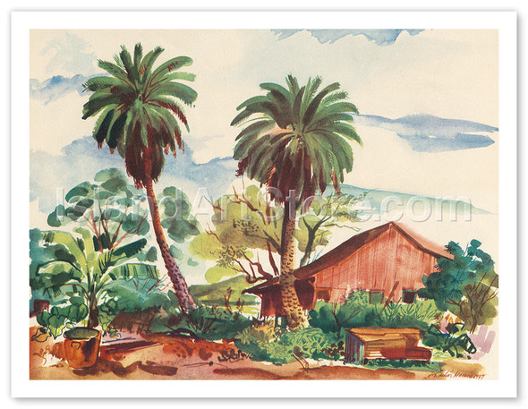 Near Moanalua Gardens Honolulu, Hawaii - United Air Lines - Poster by Joseph Fehér