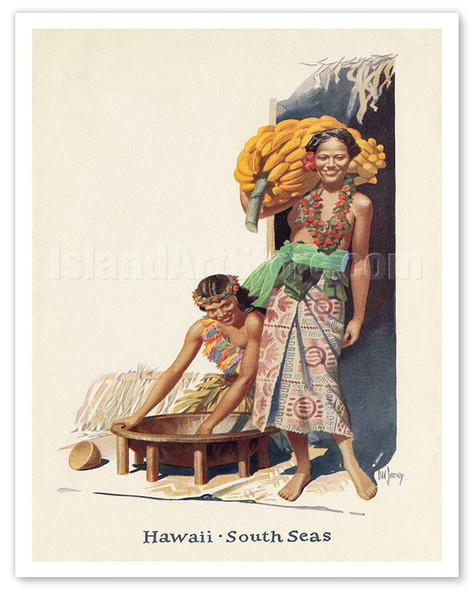 Hawaii South Seas Australia - Streamship SS Sonoma - c. 1927 - Poster by Daniel C. Sweeney