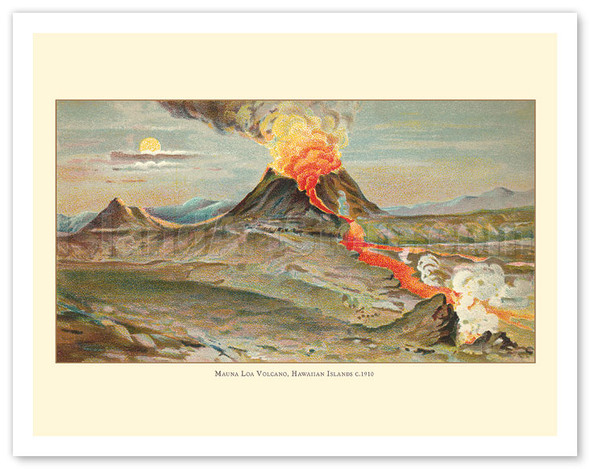 Mauna Loa Volcano - Big Island, Hawaii - c. 1910's - Poster by James Steiner