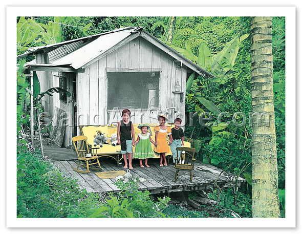 Maile's Tea Party, Hawaii - Poster by Deanna Benatovich