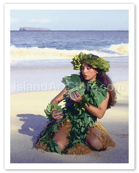 Patience, Hula Girl, Maui, Hawaii - Poster by Ron Laes