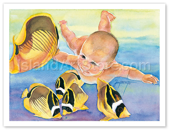 Talk to the Fish - Poster by Janet Stewart