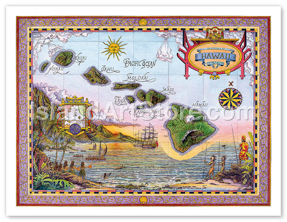 Prints & Posters - Hawaiian Collection - Hawaiian Vintage Art