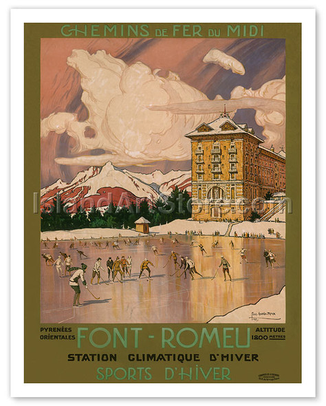 Chemins de Fer du Midi, Font-Romeu France - Poster by Tony George Roux