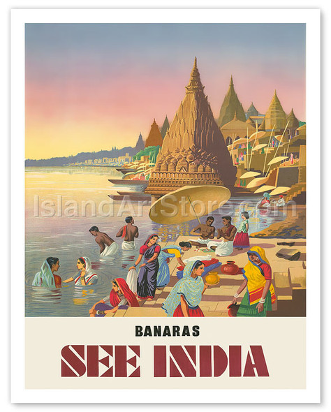 Banaras: See India - Vintage Travel Poster