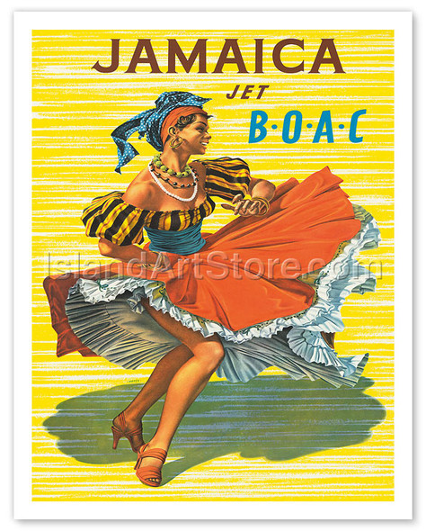 British Overseas Airways Corporation: Jamaica - Jet BOAC - Poster by Hayes