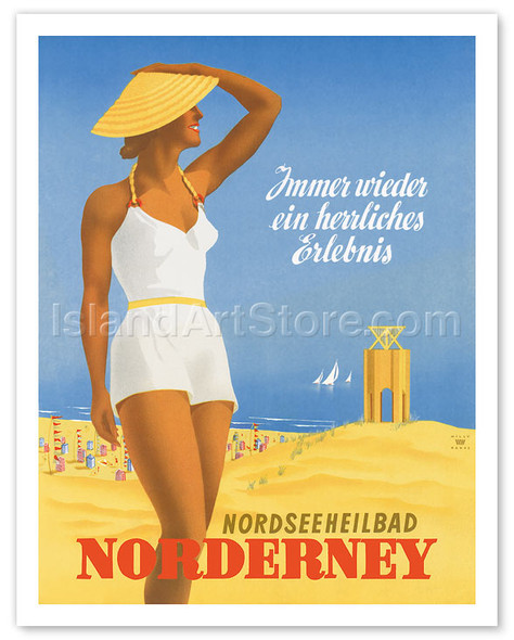 Nordseeneilbad Norderney Resort: Always a Wonderful Experience - Poster by Willy Hanke