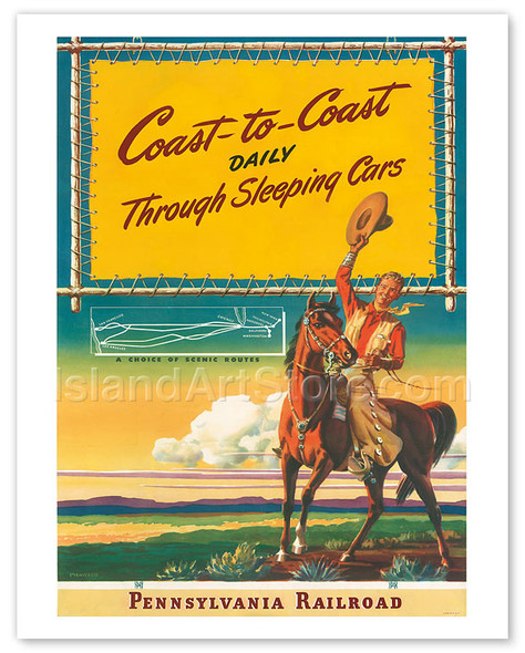 Pennsylvania Railroad, Coast to Coast Daily - Poster by Milton Talbot Menasco
