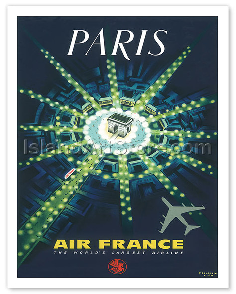 Aviation Paris, Arc de Triomphe - Poster by Pierre Baudouin