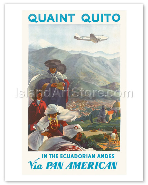 Pan American: Quaint Quito - In the Ecuadorian Andes - Poster by Paul George Lawler