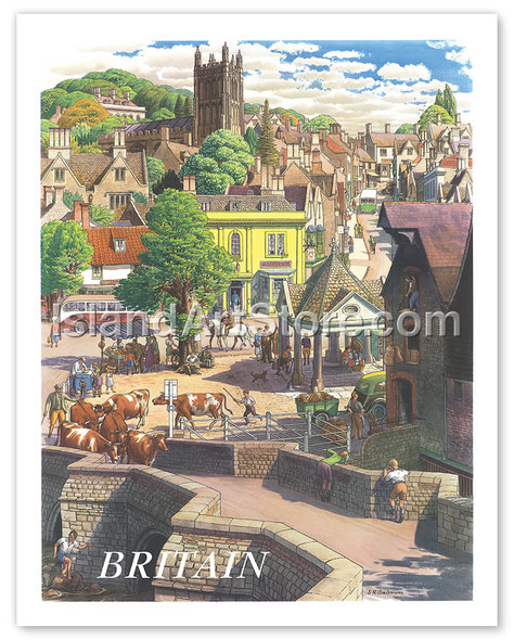 Britain Village - Poster by Stanley Roy Badmin