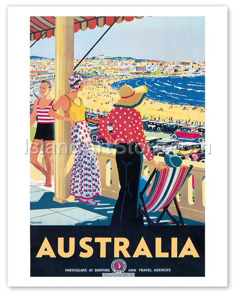 Australia Beach - Poster by Percy Trompf