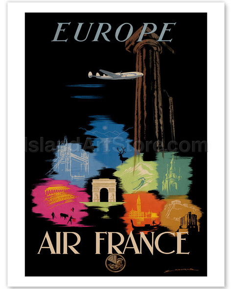 Europe - Aviation - European Tourist Destinations - Poster by Edmond Maurus