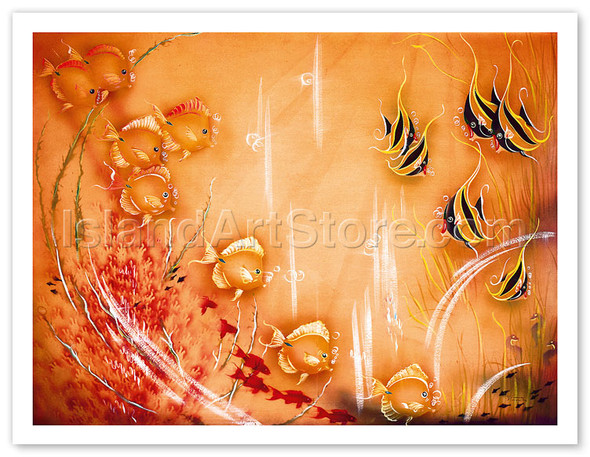 Tropical Hawaiian Fish - Poster by Tip Freeman