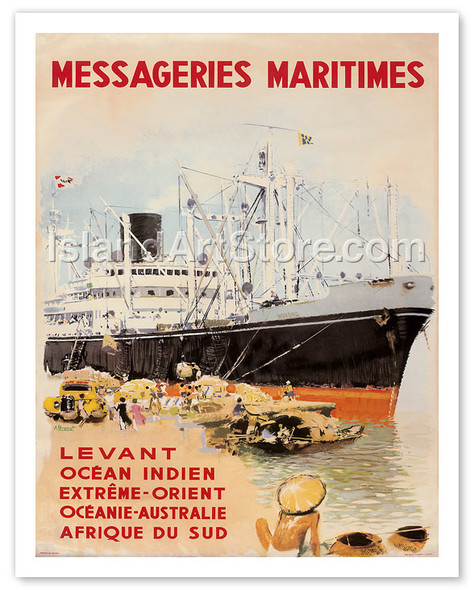 Messageries Maritime - Poster by Albert Brenet