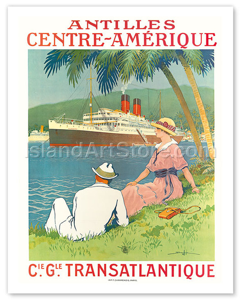 Antilles Centre Amerique - Central America Cruise Ship - Poster by Sandy Hook
