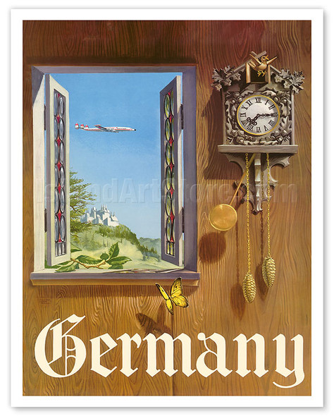 Germany - German Black Forest Cuckoo Clock - c. 1952 - Poster by William Ward Beecher