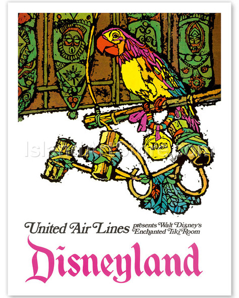 Disneyland - José the Mexican Macaw - United Air Lines - Poster by James Jebavy