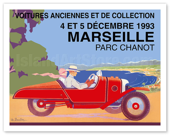 Marseille, France - Voitures Anciennes et de Collection (Old Cars and Collectibles) - Cyclecar Morgan - Poster by Léo Bouillon
