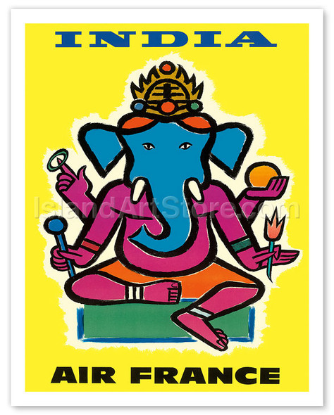 Aviation - India, Ganesh - Poster by Jean Carlu