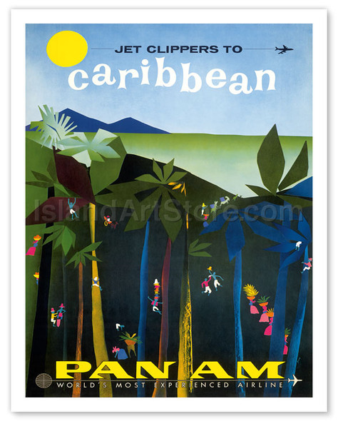 Jet Clippers to Caribbean - Pan American World Airways - Poster by Aaron Fine