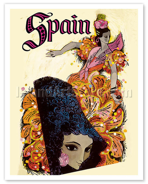 Spain - Flamenco Dancer - c. 1968 - Poster by David Klein