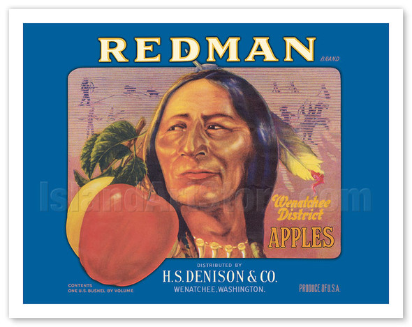 Redman Apples - Wenatchee District, Washington - H.S. Denison & Co - c. 1930's - Vintage Advertisement Poster