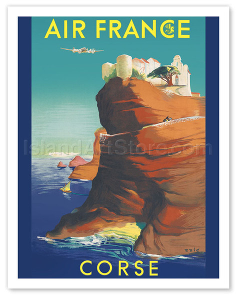 Corse (Corsica) - Cliffs of Bonifacio & Mediterranean Sea - Poster by Raoul Éric Castel