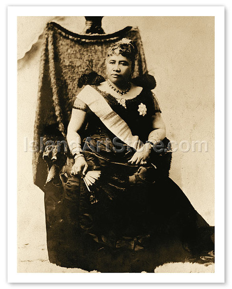 Queen Liliuokalani, Hawaii - Vintage Hawaiian Queen Photo Portrait (1838-1917)
