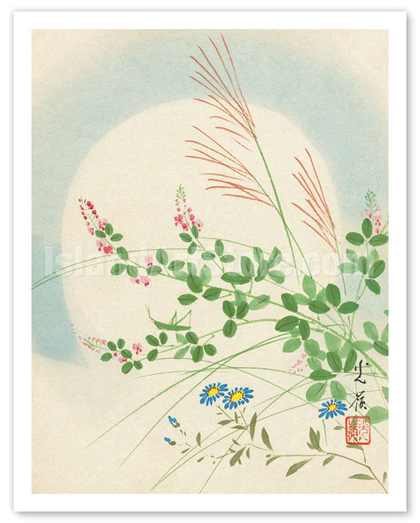 Spring Flowers and Grasses - Japanese Art - c. 1930's - Poster by Korei