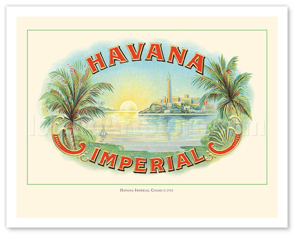 Havana Imperial Cigars - c. 1910 - Vintage Advertisement Poster