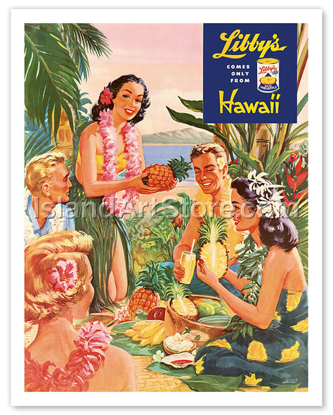 Hawaiian Luau, Libby's Pineapple Hawaii - Poster by Lafferty