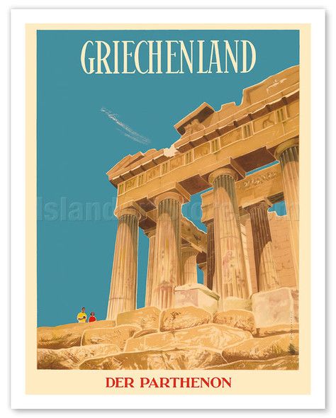 Griechenland (Greece) - Parthenon - Temple of Athena - Poster by Dick Negus & Philip Sharland