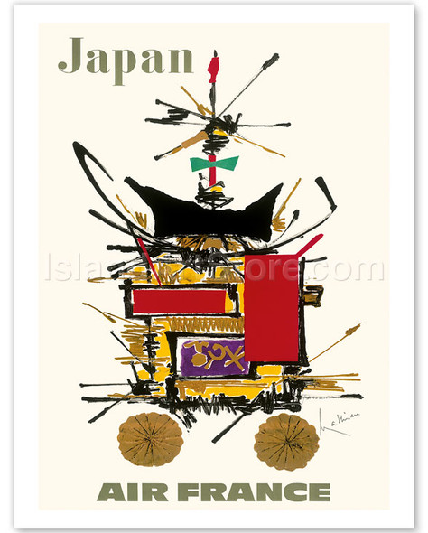 Japan - Aviation - Abstract Japanese Temple - Poster by Georges Mathieu