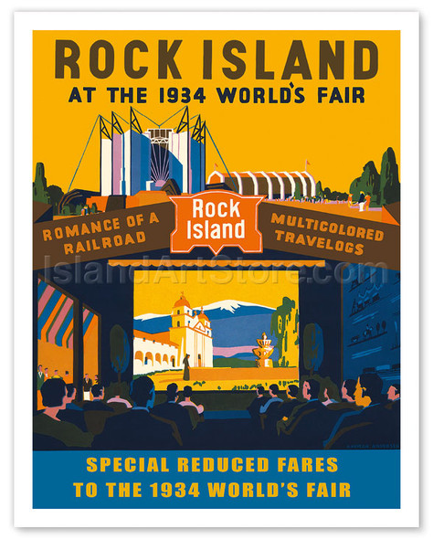Rock Island at the 1934 World's Fair - A Century of Progress - Poster by Norman Andersen