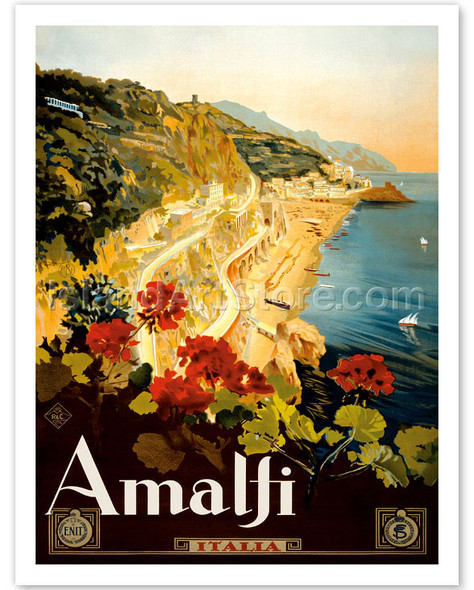 Amalfi Italia - Campania, Italy - Poster by Mario Borgoni