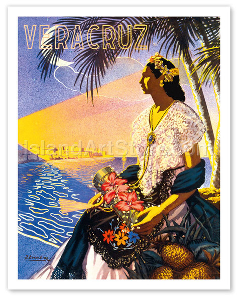 Veracruz, Mexico - Poster by J. Bueno Diaz