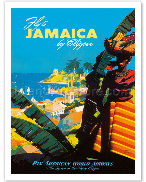 Pan Am - Jamaica by Clipper - Pan American World Airways - Poster by Mark von Arenburg