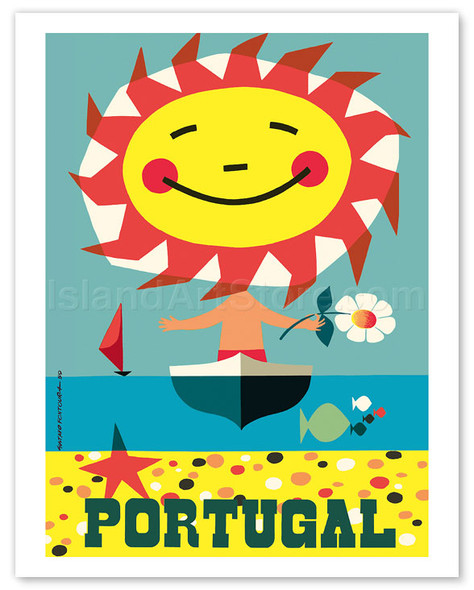 Portugal - The Sun and The Sea - Poster by Gustavo Fontoura