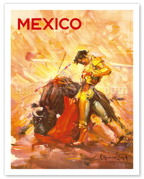 Mexico - Bullfighting Matador - Poster by Carlos Ruano Llopis