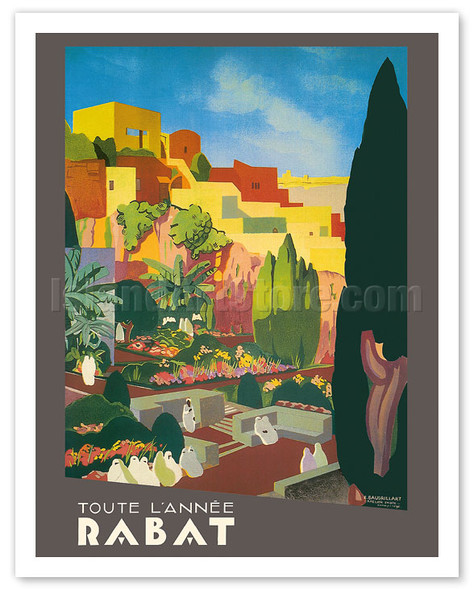 Rabat, Morocco, Africa - All Year Long - Toute L'année - Poster by Émile Baudrillart